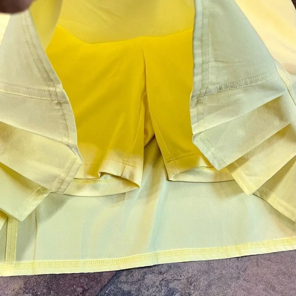 Chico’s Zenergy Women’s Yellow Pleated Skort Size 0
